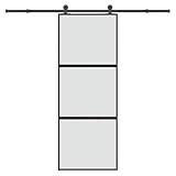 ACAGALA Glasschiebetür 76x205 cm, Schiebetür mit Beschlag, Innentür Komplettset mit Laufschiene &...