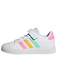 adidas Grand Court Elastic Lace and Top Strap Shoes Tennisschuhe, Cloud White/Pulse Mint/Beam Pink,...