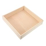 DECHOUS Holz Sandkasten Quadratisch 25X25X6cm für Sandkasten Aufbewahrungsbox für Drinnen...