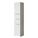 Badezimmerschrank Libra S43, Seitenschrank Hochschrank Farbauswahl Schrank Midi-Schrank Badmöbel...