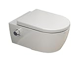 SSWW | Taharet Toilette mit WC Dusche | inkl Armatur | Unterspülrand | Softclose Sitz | weiß...