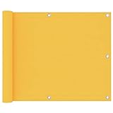 ZesenArt Balkon-Sichtschutz Gelb 75x500 cm Oxford-Gewebe,Farbe: Gelb,Material: PU-beschichtetes...