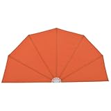 Faltbarer Terrassen-Seitenfächer mit Wandhalterung, Fächerform Balkonfächer für Garten,...