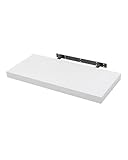 WOLTU Wandboard Wandregal CD DVD Regal Bücherregal Schweberegal Holz Board 120x22.9x3.8cm Weiß...