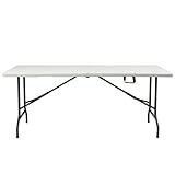 Wisam Tisch aus Kunststoff, Klapptisch Gartentisch Esstisch Campingtisch Koffertisch, klappbar...