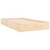 vidaXL Massivholzbett Einzelbett Bettgestell Bettrahmen Lattenrost Schlafzimmerbett Bett Holzbett...