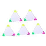 LOLIPPYY 5 Stück Dreieckige Leuchtstifte Fluoreszierende Marker Stifte für Schüler Bunte...