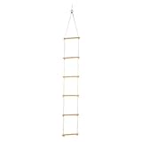 small foot Strickleiter mit sechs Holzsprossen, 2 m, Kletterspielzeug für drinnen und draußen, bis...