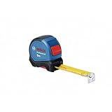 Bosch Professional 5m Maßband (Einhandbedienung, Gürtelklemme, Magnethaken, 2 Stopp-Tasten, 27 mm...