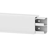 Habengut 6 m Sockelleiste aus PVC, mit integriertem Kabelkanal, Farbe: Weiß, Höhe: 50 mm (4 Stück...