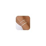 CASSIECA 3Pcs Armband Damen 925 Sterling Silber Armbänder Silver Armband Set Verstellbare...