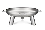 Finnwerk HARRI Feuerschale aus Edelstahl 60 cm - Exklusive Feuerstelle im matten Finish - Kleine...