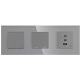 PULSAR Steckdose GaN PD 65W Schnellladen 2x USB-С 1 x USB-A mit Wechselschalter und...