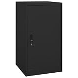 JKYOU Sattelschrank Schwarz 53x53x105cm Stahl Schränke & Aufbewahrungsschrank & Schließfächer