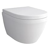 Alpenberger Wand WC Spülrandlos | Moderne Toilette WC Set | Tiefspüler Hänge WC | Toilettendeckel...