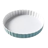 Mafagwre Tarteform Steingut 26 Cm, Keramik-Kuchenform Zum Backen, Runde Wellen-Fransen-Kuchenschale,...