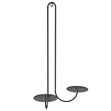 Wand-Kerzenhalter aus Metall, Wandleuchter, doppelter Arm, Kerzenständer aus Eisen, schwarze...