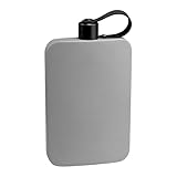 Generisch Flache Wasserflasche Für Reisen - Edelstahl Trinkflasche Mit Deckel,500ml Flacher Becher...