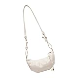 ZUJIABAO Damen-Umhängetasche, einfache Knödel, stilvolle Schultertasche, Pendeln, PU-Leder,...