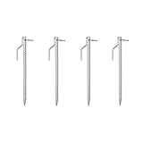 Set 4X Bodenanker Sturmanker 41cm Ø18mm Stahl mit Öse & Haken Hering Zelthering Camping