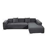 Gcroet L Formsofa-Abdeckung dehnbarer Schnittsofa Abdeckung L-förmiges Waffel-Lounge Couch Couch...