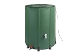P. Lindberg Regenwassertank 750L | Faltbar mit Hahn | Regentonne Wassertank Regenwasserfass aus PVC...