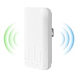 Outdoor Wetterfester WLAN Repeater, IP65 Regenfest und Staubdicht WLAN Verstärker mit AP Modus,...