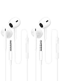 2 Pack kopfhörer mit Kabel in Ear kopfhörer Kabel Ohrhörer mit Mikrofon und Lautstärkeregler...