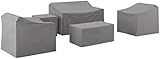 Crosley Furniture MO75007-GY Möbelbezug-Set aus verstärktem Vinyl, 5-teilig (Zweisitzer, 2...