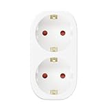 1 Stücke 2 in1, 2 Fach Steckdosen Weiß (250V / 16A)