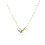 LOLIAS Gold Schleife Halskette Für Damen Mädchen Schleife Anhänger Choker Kette 14 Karat...