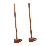Beatifufu 2 Stück Holz-massagehammer Langem Griff Ergonomisch Poliert Vielseitiges Massagewerkzeug...