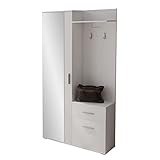 Mirjan24 Garderoben-Set Epic, praktische Wandgarderobe mit 2 Kleiderhaken, Schrank und Schuhschrank...