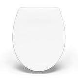 Bullseat® Toilettendeckel mit Absenkautomatik Abnehmbar weiß WC Sitz, Klodeckel Softclose,...