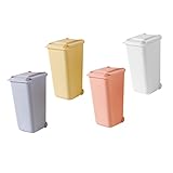 CONGARTENO 4 Stück Teiliges Desktop mülleimer Set mit Deckel Bunter Schreibtisch Papierkorb...