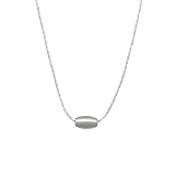 atzeste Trendige Silber-Halskette für Damen, zierliche versilberte Halskette, klobiger Anhänger,...