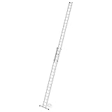 PROREGAL Sprossen-Seilzugleiter mit Standard-Traverse 2x19 Sprossen | Leiter, Teleskopleiter,...