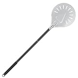 BEZORR Pizzaschieber, 7 Zoll Harteloxierte-pizzaschaufel, Perforierter-Pizzaschieber 52cm...