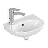 Villeroy & Boch O. Novo Waschbecken mit Hahnloch 36x27,5x10 cm Weiß Alpin CeramicPlus