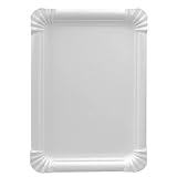 Papstar Pappteller / Einwegteller eckig, weiß 'pure' (250 Stück), 16.5 x 20 cm, aus...