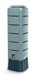 YourCasa Regentonne [Tower] 120L mit Standfuss, Deckel & Wasserhahn - Regenfass Frostsicher aus...