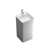 Standwaschbecken Standwaschbecken Elegant Keramik Waschbecken Monoblock mit Wasserhahn und...