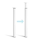 Generisch Tischbeine Edelstahl Höhenverstellung - 710-1100mm | Durchmesser 60mm | 1 Stück (Weiß)