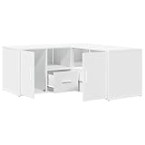vidaXL Eckregal, Eckschrank 2 Montagemöglichkeiten, Schrank mit Stauraum, Aufbewahrungsschrank...