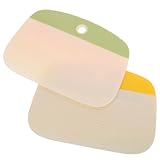 DECOMELODY 2 Stück Kunststoff Teigschaber aus PP mit Rutschfestem Griff Vielseitig für Kuchen Brot...