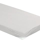 Bierbaum Biber Spannbetttuch Silber 90x200 cm und 100x200 cm, warmes Winter Spannbettlaken aus 100%...