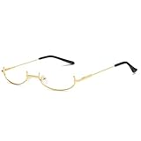 Mllepjdh Gold Silber Rahmen Brille Ohne Gläser Anime Karnevalsbrillen Für Cosplay Und Party...