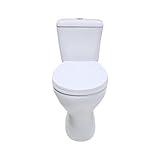 VBChome Stand- WC Toilette Keramik Komplett Set mit Spülkasten WC- Sitz aus Polypropylen mit...