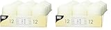 12 Stumpenkerzen Ø 40 mm · 60 mm elfenbein 'Ivory' mit Flachkopf (Packung mit 2)