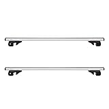 Amazon Basics Dachträger 132.1 cm, für 2 offene Dachrelings mit Abstand 98 bis 116,8 cm, 2-teilig,...